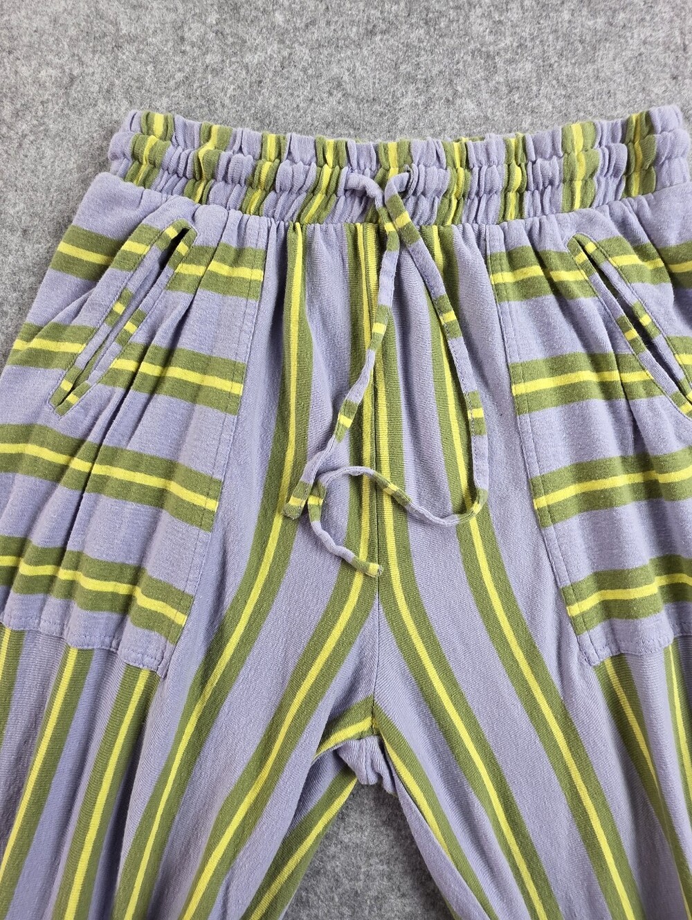 Free-est striped cotton lounge pant in lavender and green Free People XS - Picture 6 of 7